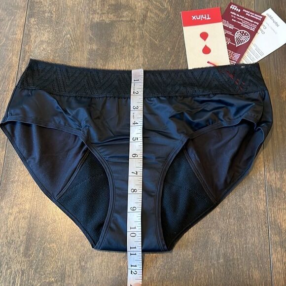NWT Thinx Hiphugger Leakproof Period Panties Black - Picture 6 of 10